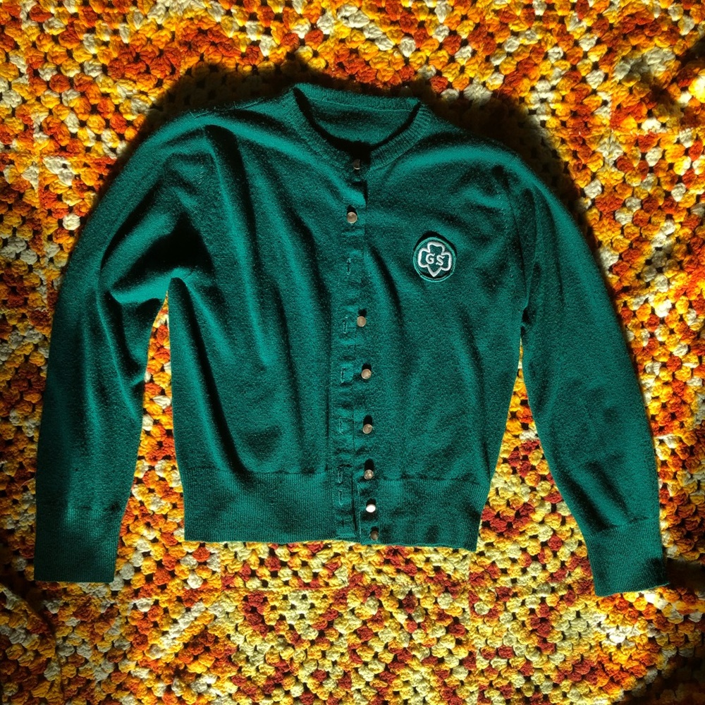 Vintage 60s/70s Girl Scout cropped mini sweater